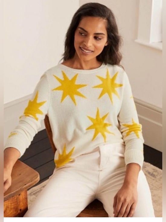 Boden Sweaters - Boden 100% Cashmere Kestevan Star Celestial Sweater , Medium